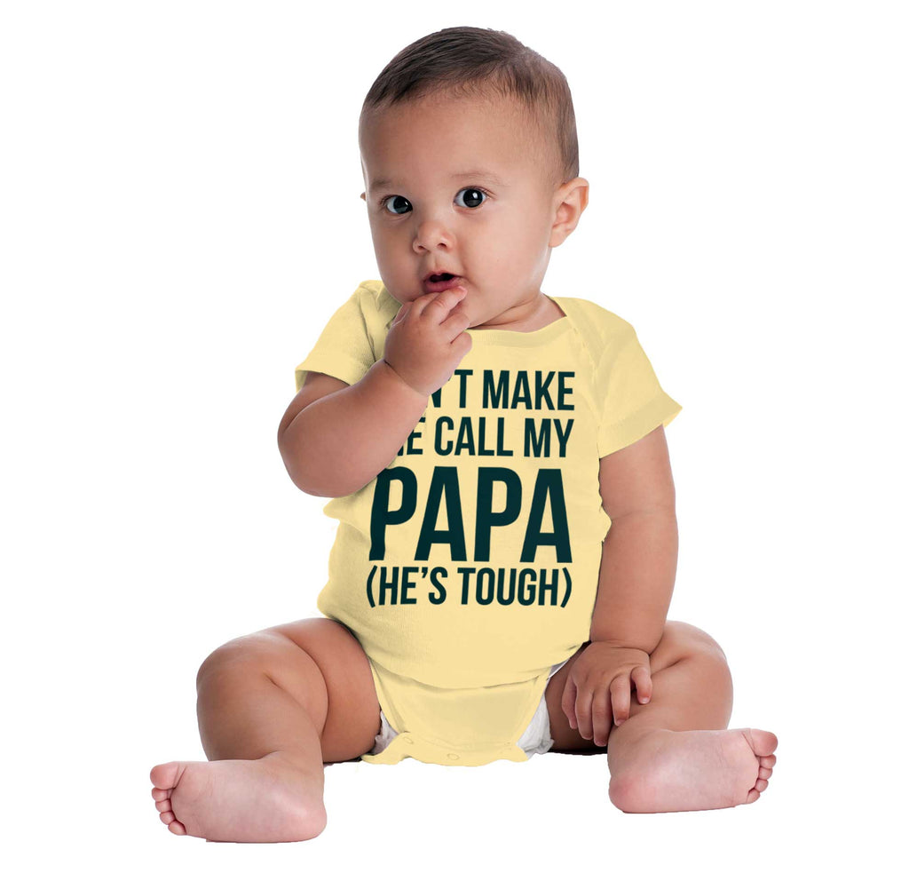 Don't Make Me Call Papa Romper Bodysuit-Direct To Garment Print-Brisco Baby