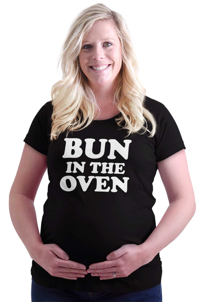 Bun In The Oven Maternity T-Shirt-Direct To Garment Print-Brisco Baby