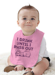 Until I Pass Out Infant Baby Bib-Direct To Garment Print-Brisco Baby