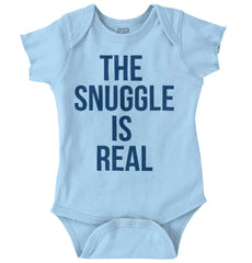 The Snuggle Is Real Romper Bodysuit-Direct To Garment Print-Brisco Baby