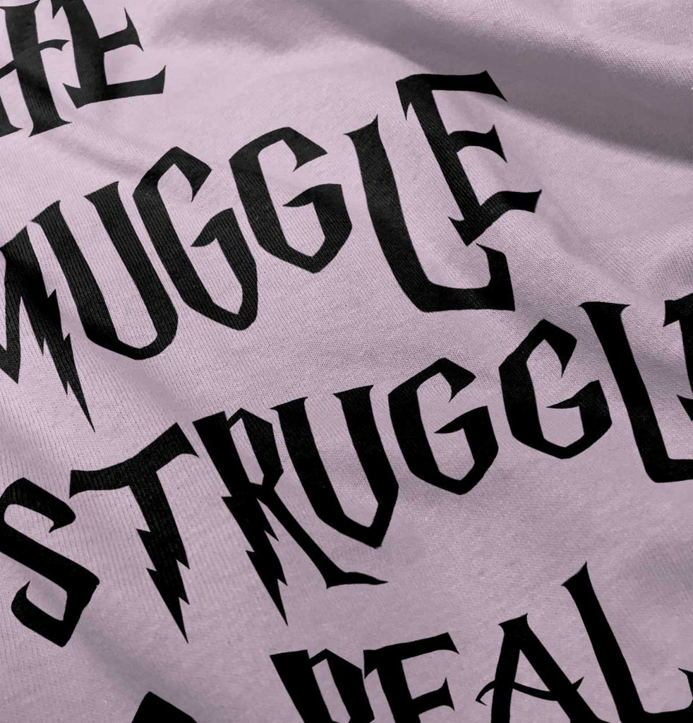 Muggle Struggle Is Real Romper Bodysuit-Direct To Garment Print-Brisco Baby
