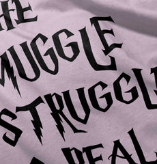 Muggle Struggle Is Real Romper Bodysuit-Direct To Garment Print-Brisco Baby