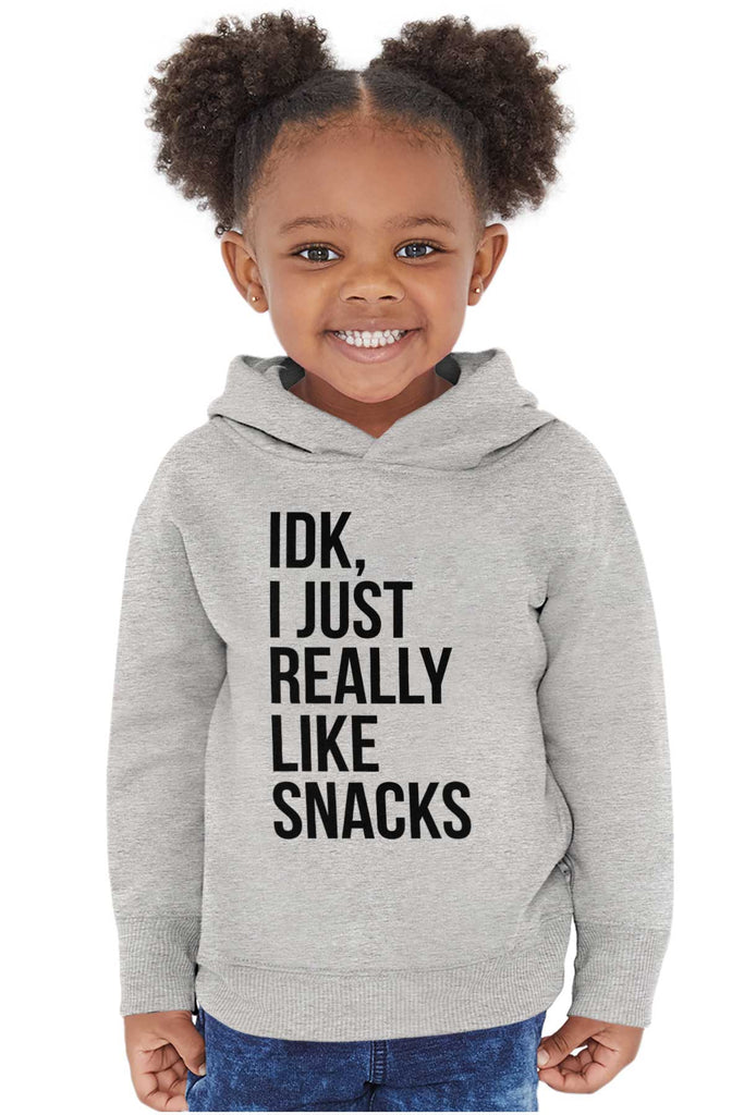 Really Like Snacks Toddler Pullover Hoodie-Direct To Garment Print-Brisco Baby