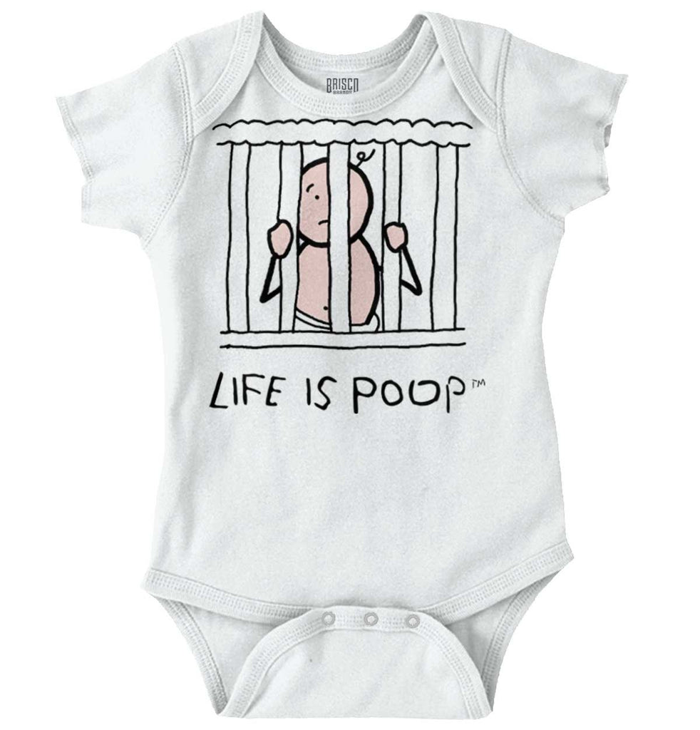 Jail Crib Romper Bodysuit-Direct To Garment Print-Brisco Baby