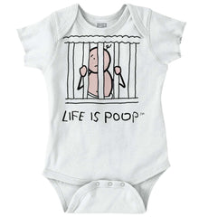 Jail Crib Romper Bodysuit-Direct To Garment Print-Brisco Baby