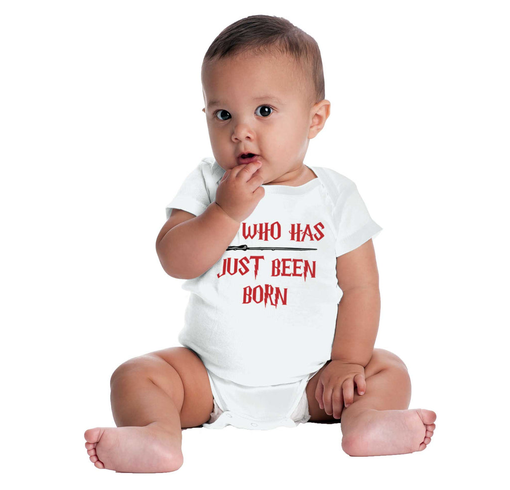 He Who Just Been Born Romper Bodysuit-Direct To Garment Print-Brisco Baby