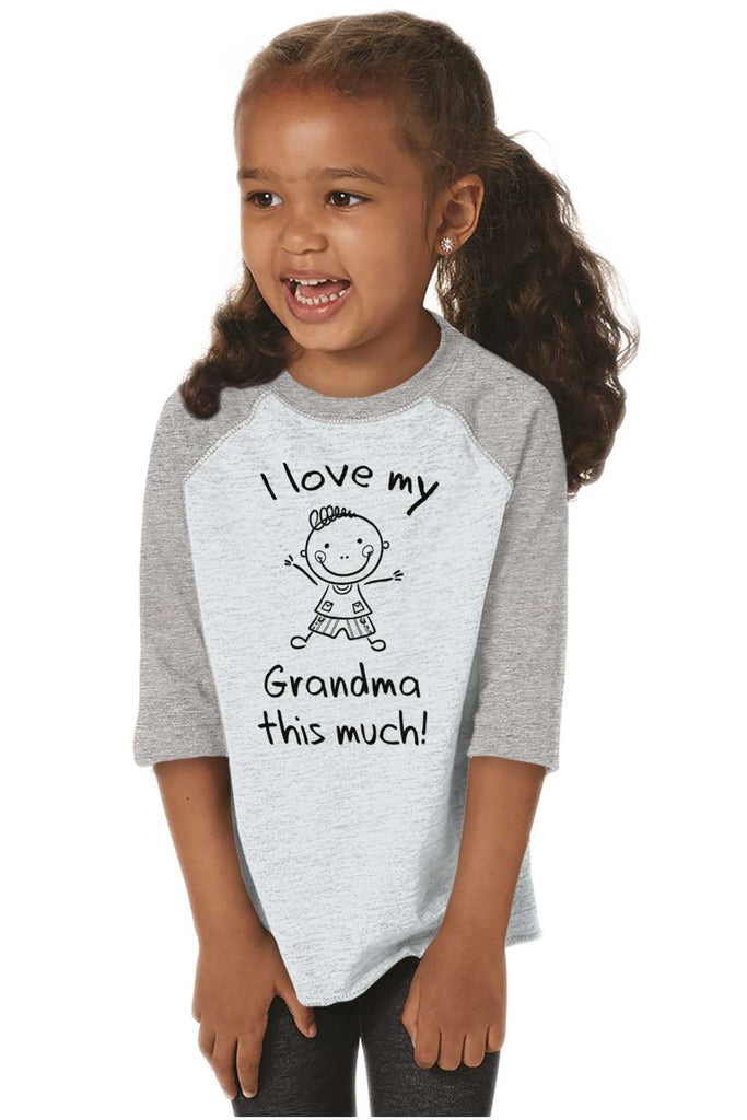 Love My Grandma Toddler Baseball-Direct To Garment Print-Brisco Baby