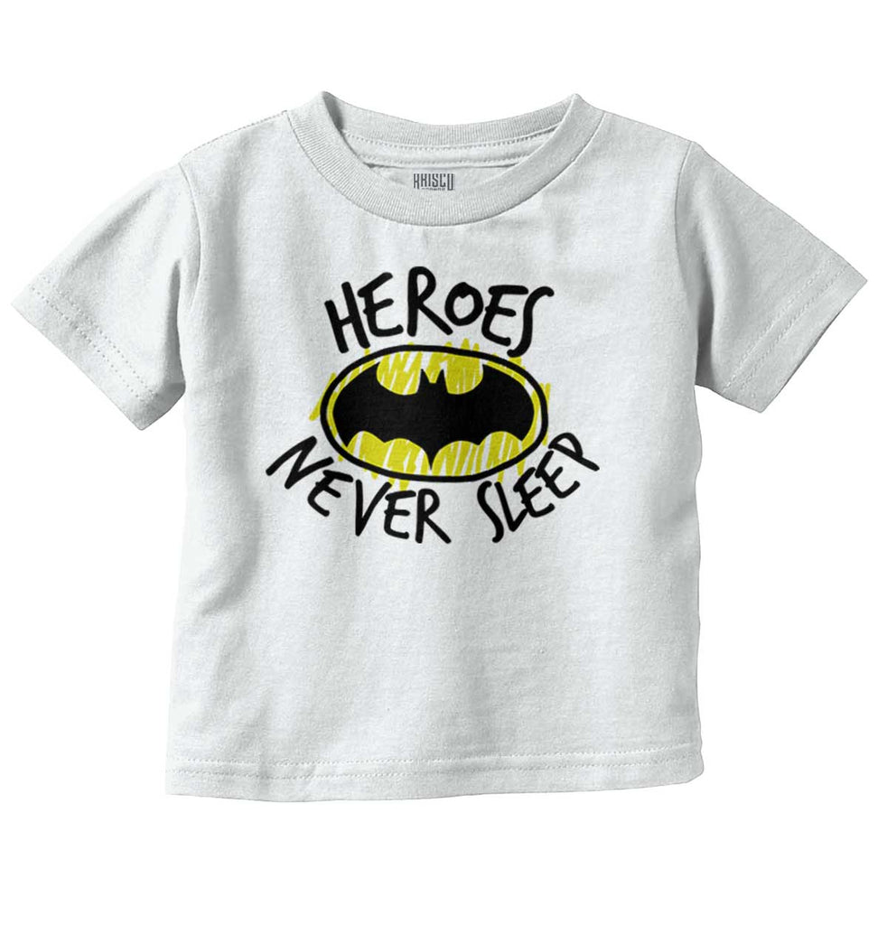 Heroes Never Sleep Infant Toddler T Shirt-Direct To Garment Print-Brisco Baby