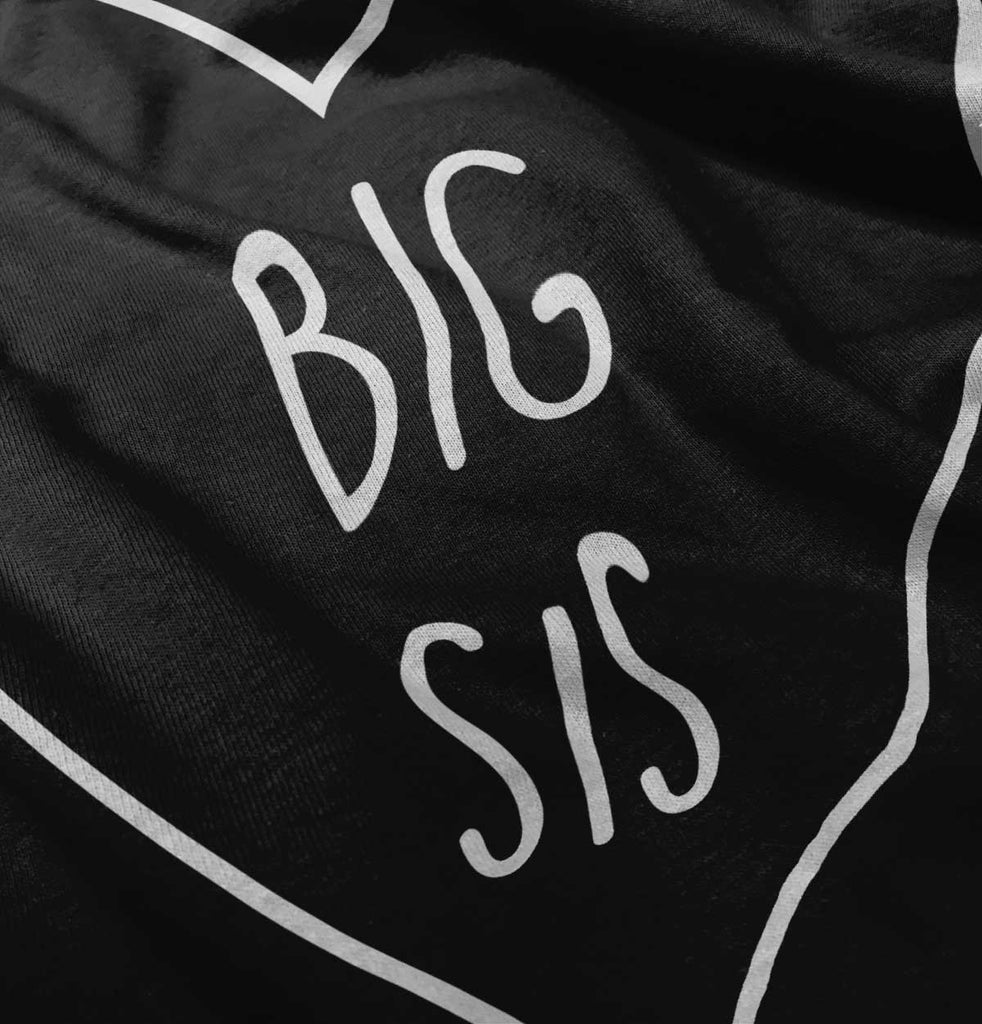 Big Sis Heart Romper Bodysuit-Direct To Garment Print-Brisco Baby