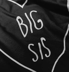 Big Sis Heart Romper Bodysuit-Direct To Garment Print-Brisco Baby