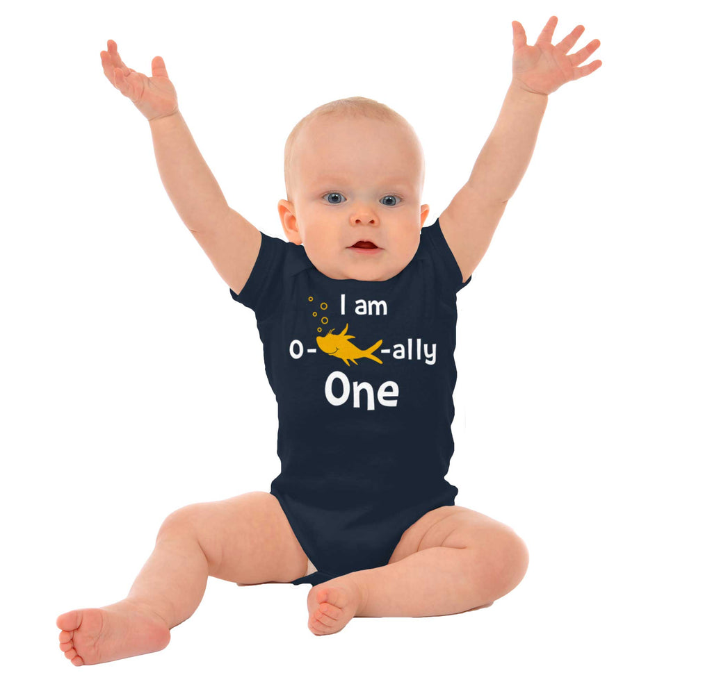 Oh Fish-ally One Romper Bodysuit-Direct To Garment Print-Brisco Baby
