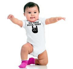 Rock Shirt Romper Bodysuit-Direct To Garment Print-Brisco Baby