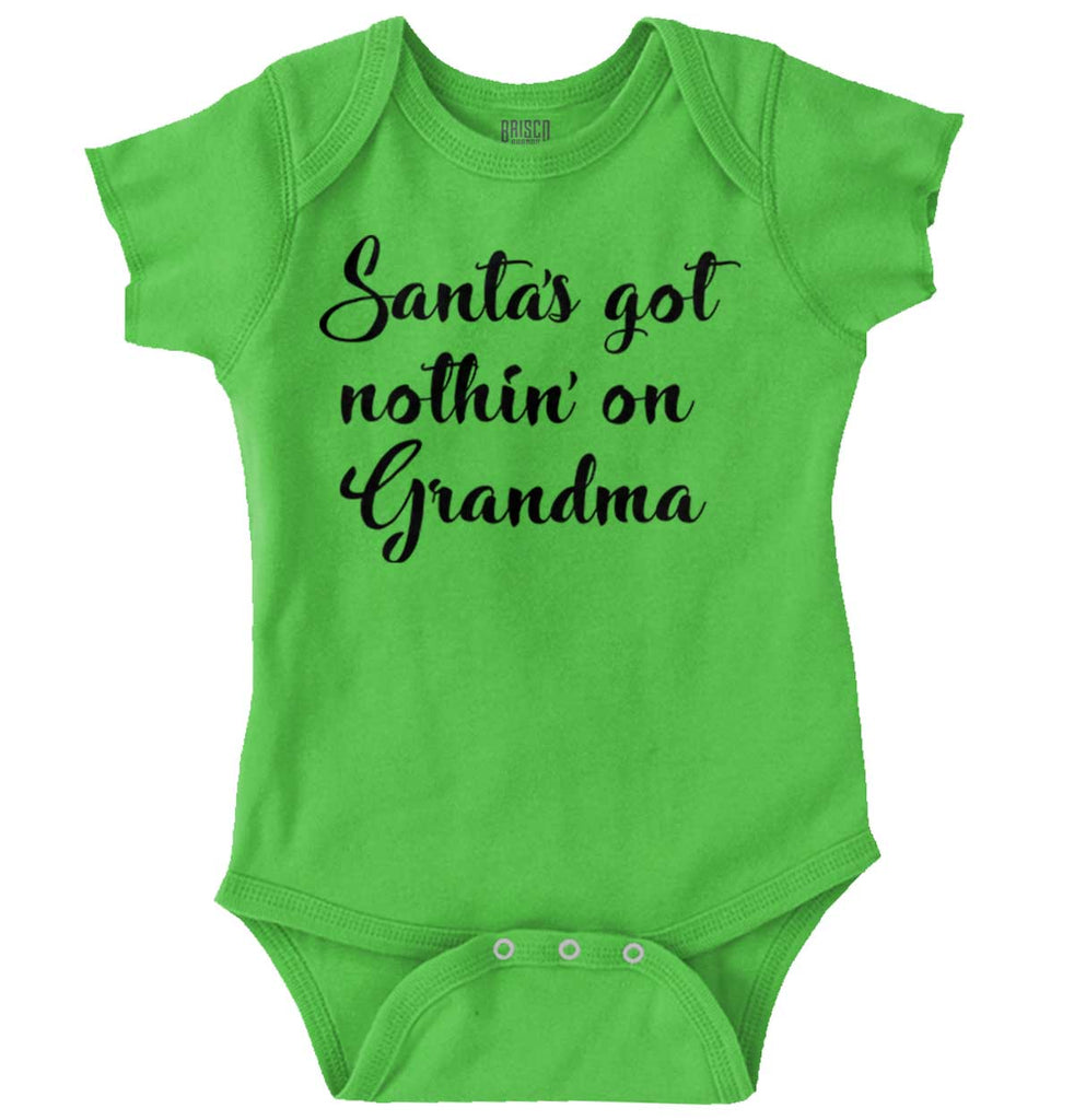 Nothin' On Grandma Romper Bodysuit-Direct To Garment Print-Brisco Baby