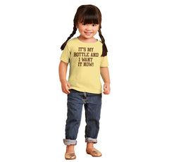 I Want It Now Infant Toddler T Shirt-Direct To Garment Print-Brisco Baby