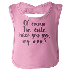Cute Mom Infant Baby Bib-Direct To Garment Print-Brisco Baby