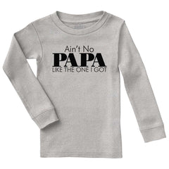 No Papa Like Me Solid Long Sleeve T-Direct To Garment Print-Brisco Baby
