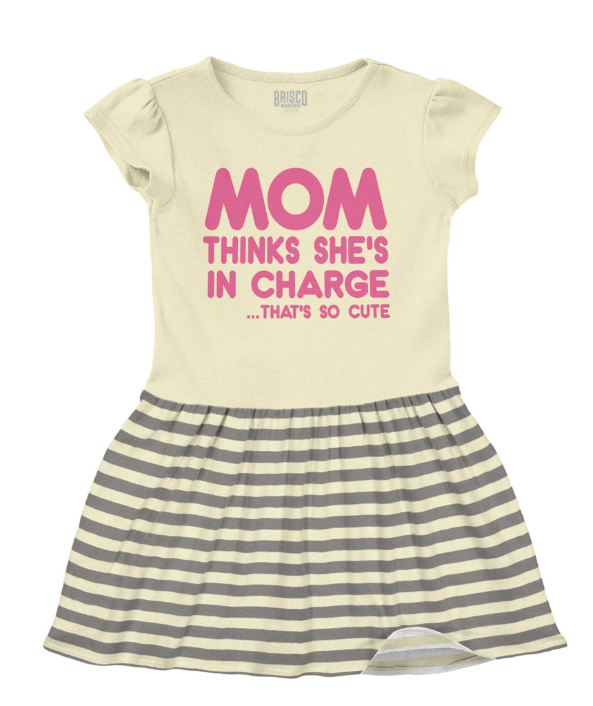 In Charge Baby Striped Skirt Dress-Direct To Garment Print-Brisco Baby