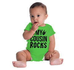 My Cousin Rocks Romper Bodysuit-Direct To Garment Print-Brisco Baby
