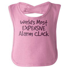 Alarm Clock Infant Baby Bib-Direct To Garment Print-Brisco Baby