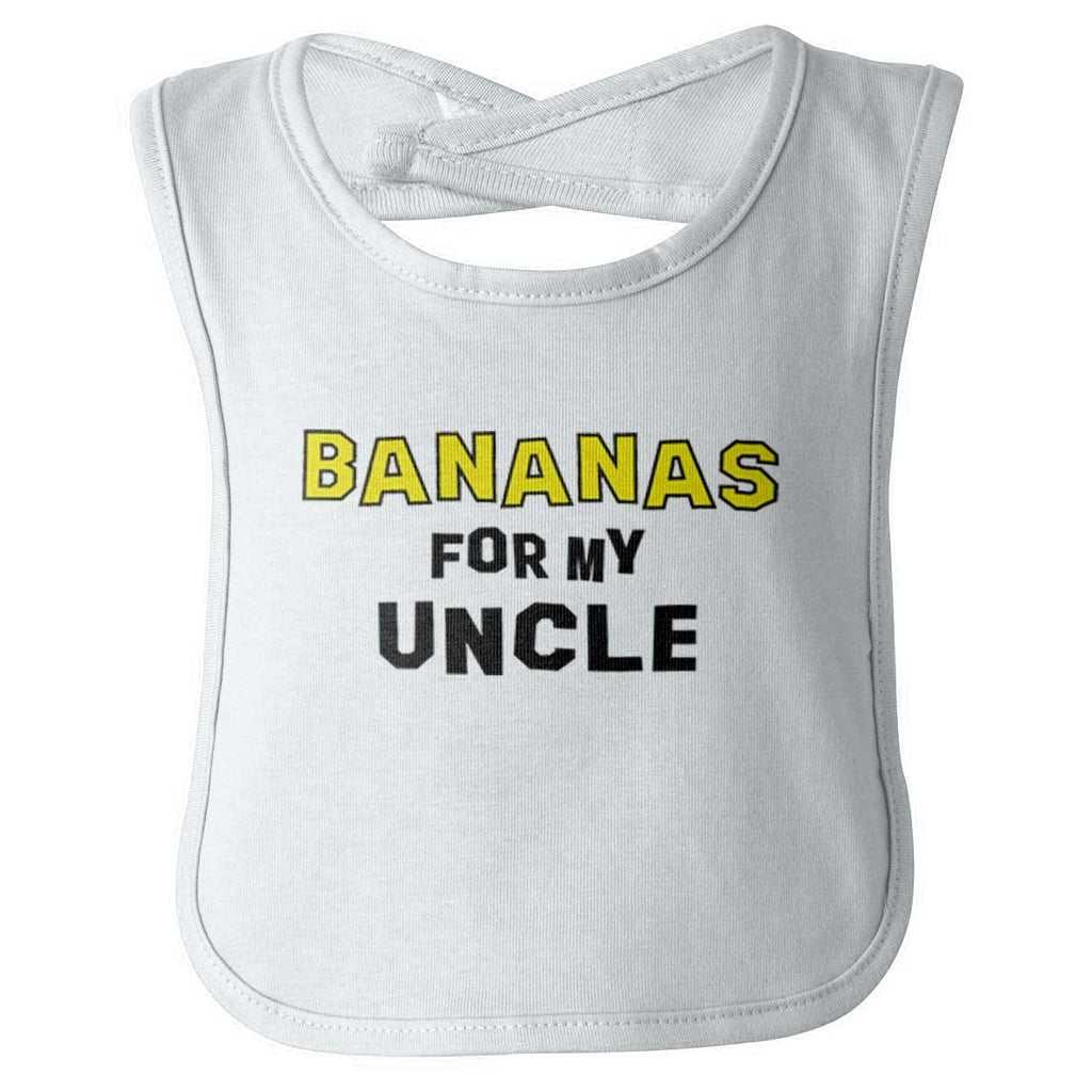 Bananas For Uncle Infant Baby Bib-Direct To Garment Print-Brisco Baby
