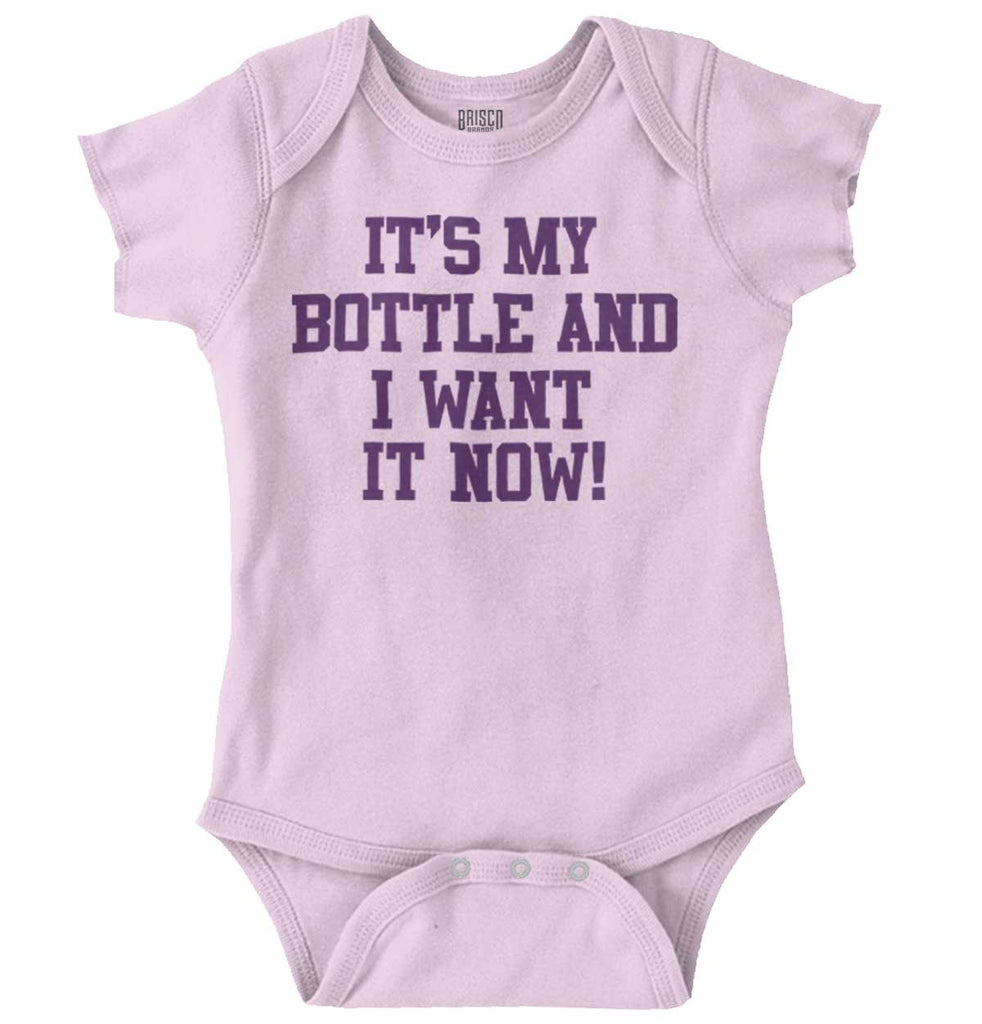 I Want It Now Romper Bodysuit-Direct To Garment Print-Brisco Baby