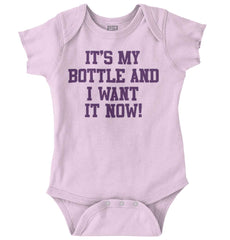 I Want It Now Romper Bodysuit-Direct To Garment Print-Brisco Baby