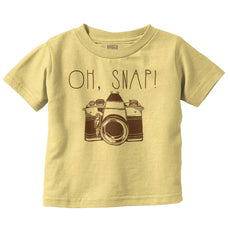 Oh Snap Camera Infant Toddler T Shirt-Direct To Garment Print-Brisco Baby