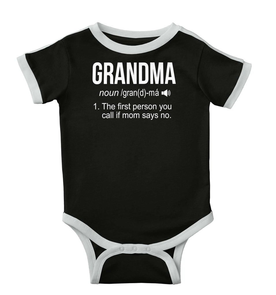 Grandma Ringer Romper Bodysuit-Direct To Garment Print-Brisco Baby