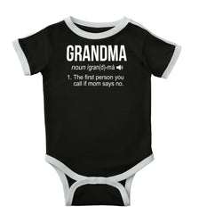 Grandma Ringer Romper Bodysuit-Direct To Garment Print-Brisco Baby
