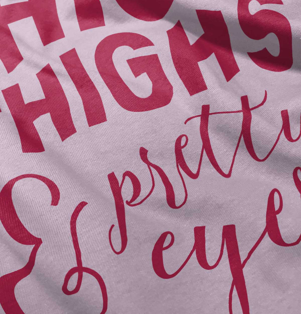 Thick Thighs Romper Bodysuit-Direct To Garment Print-Brisco Baby