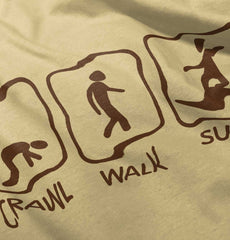 Crawl Walk Surf Romper Bodysuit-Direct To Garment Print-Brisco Baby