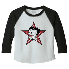 Betty Star Toddler Baseball-Direct To Garment Print-Brisco Baby