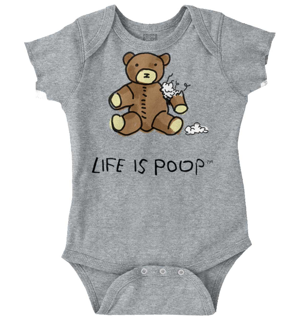 Ripped Teddy Bear Romper Bodysuit-Direct To Garment Print-Brisco Baby