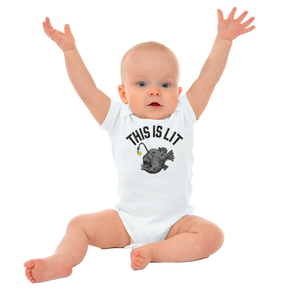 This Is Lit Romper Bodysuit-Direct To Garment Print-Brisco Baby