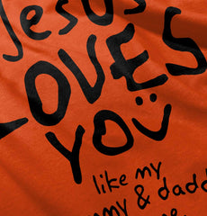 Jesus Loves You Infant Toddler T Shirt-Direct To Garment Print-Brisco Baby