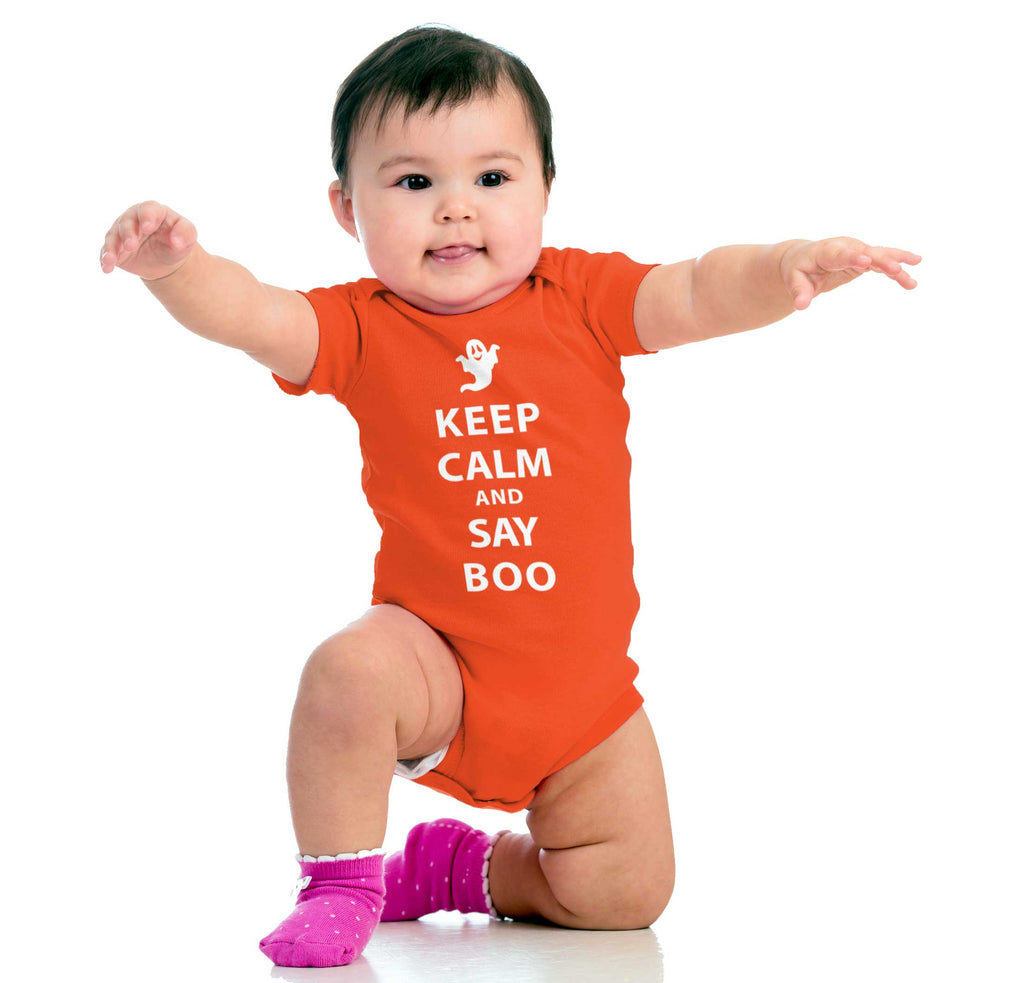 Say Boo Romper Bodysuit-Direct To Garment Print-Brisco Baby