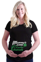 Mommy's Little Lucky Charm Maternity T-Shirt-Direct To Garment Print-Brisco Baby