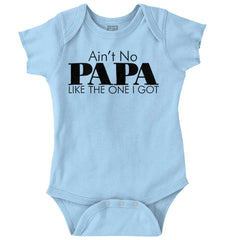 Ain't No Papa Like Mine Romper Bodysuit-Direct To Garment Print-Brisco Baby