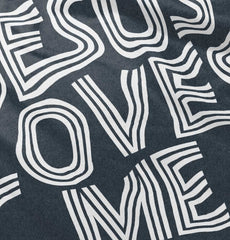 Christ Loves Me Football Romper Bodysuit-Direct To Garment Print-Brisco Baby