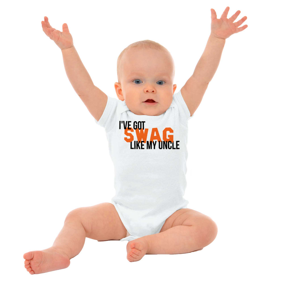 Swag Like My Uncle Romper Bodysuit-Direct To Garment Print-Brisco Baby