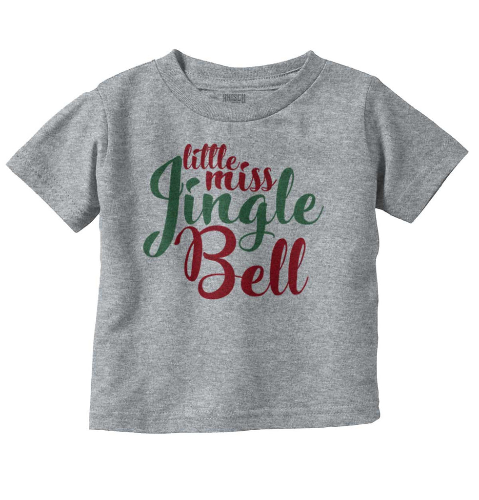 Little Miss Jingle Bell Infant Toddler T Shirt-Direct To Garment Print-Brisco Baby