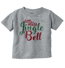 Little Miss Jingle Bell Infant Toddler T Shirt-Direct To Garment Print-Brisco Baby