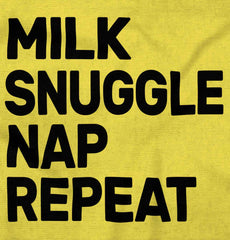 Milk Snuggle Nap Romper Bodysuit-Direct To Garment Print-Brisco Baby