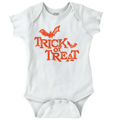 Trick or Treat Bats Romper Bodysuit-Direct To Garment Print-Brisco Baby