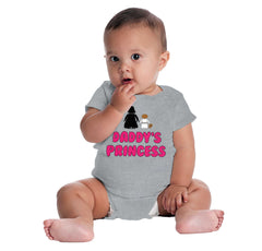 Daddy's Princess Romper Bodysuit-Direct To Garment Print-Brisco Baby