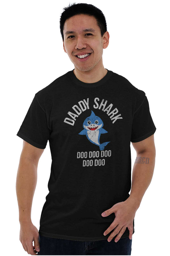 Cartoon Daddy Shark T Shirt-Direct To Garment Print-Brisco Baby