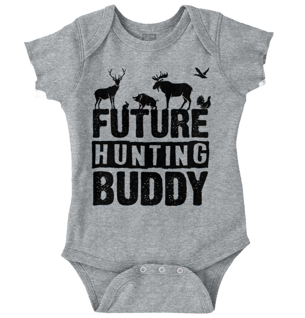 Future Deer Hunting Bud Romper Bodysuit-Direct To Garment Print-Brisco Baby