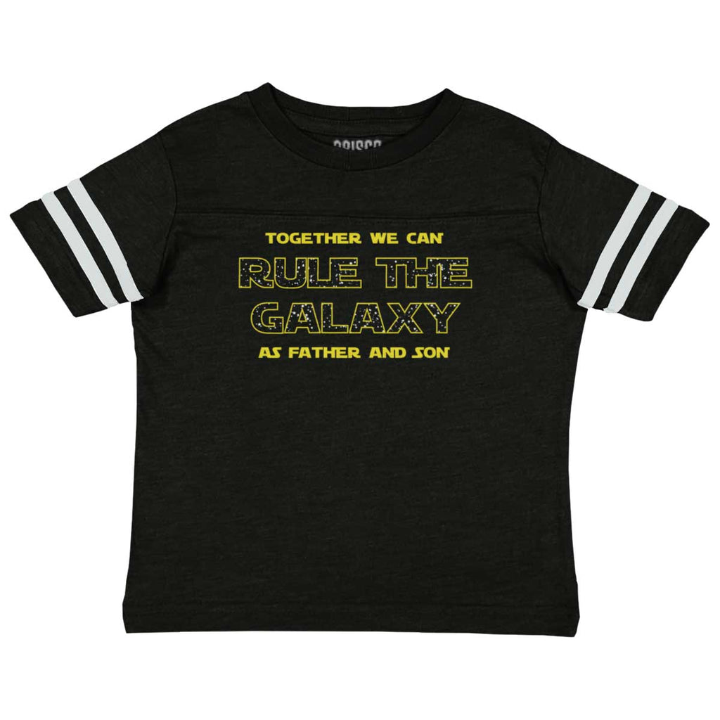 Rule The Galaxy Toddler Football Jersey Tee-Direct To Garment Print-Brisco Baby