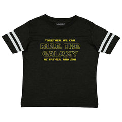 Rule The Galaxy Toddler Football Jersey Tee-Direct To Garment Print-Brisco Baby