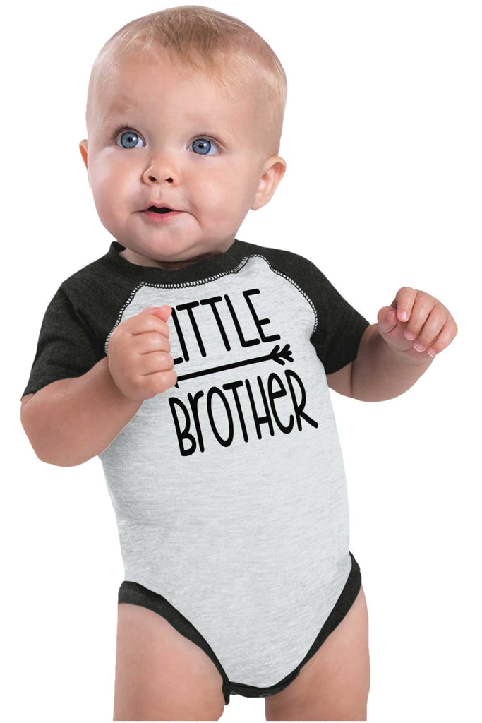 Little Brother Raglan Romper Bodysuit-Direct To Garment Print-Brisco Baby